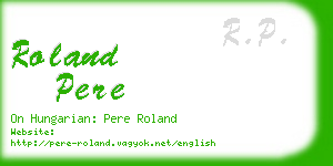 roland pere business card